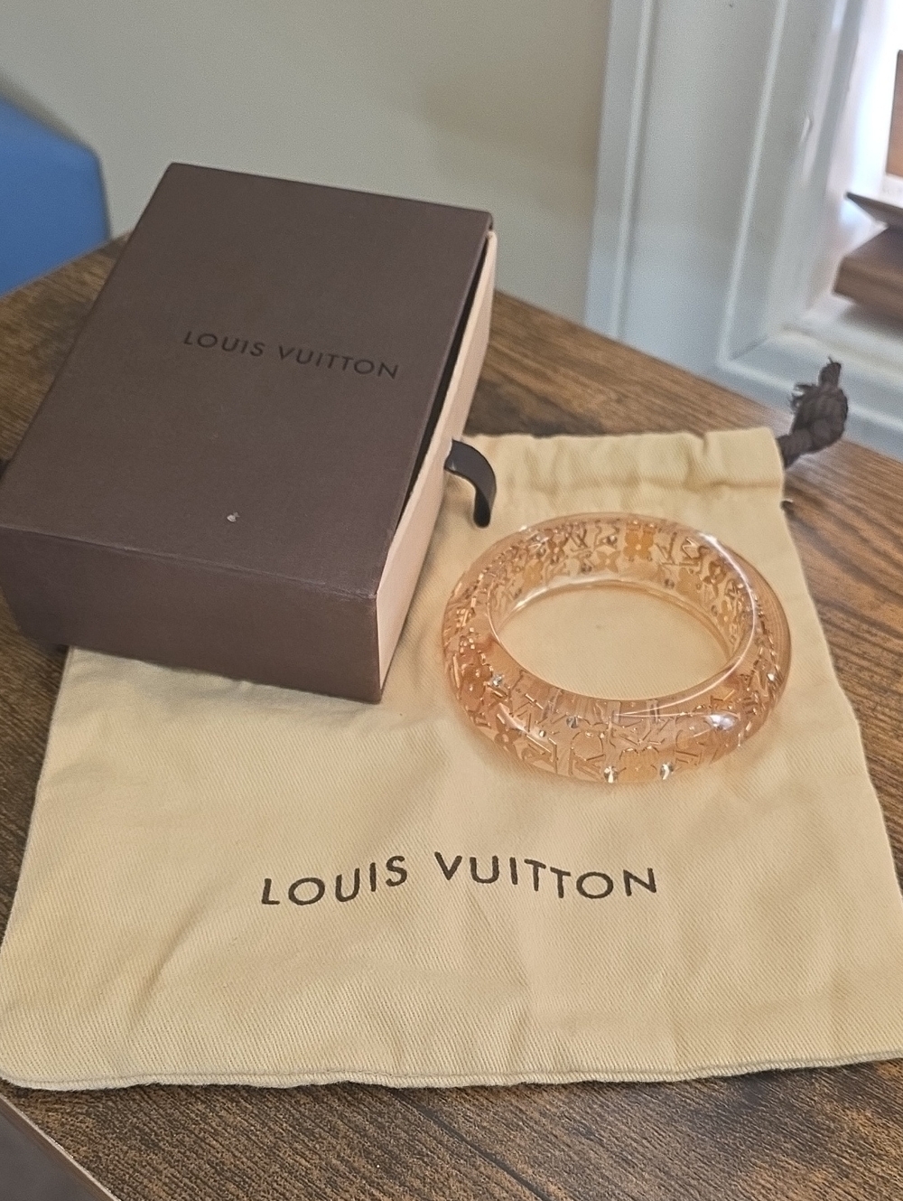 Louis Vuitton Resin Inclusion  Monogram Bangle Bracelet